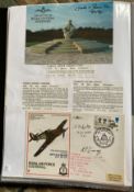 WW2 BOB fighter pilots Harold Evans signed BOB memorial postcard plus RAF Coltishall Hurricane cover