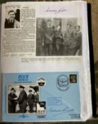 WW2 BOB fighter pilot Edgar Norman Ryder 41 Sqn signed Reach for the Sky cover and signature piece