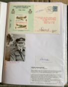 WW2 BOB fighter pilot George Walker 232 sqn signed BOB 40th ann cover and signature piece fixed with