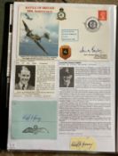 WW2 BOB fighter pilots Ian Bayles 152 sqn signed 50th Ann BOB cover and signature of Clifford