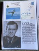 WW2 BOB fighter pilot Fraser Sutton 56 Sqn signed 40th ann BOB cover fixed with biography to A4