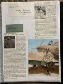 WW2 BOB fighter pilots Dudley Honor 145 sqn and Arthur Riseley signature pieces fixed with