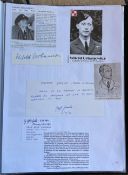 WW2 BOB fighter pilots Witold Urbanowicz 145 sqn and Geoffrey Garside 236 Sqn signatures fixed