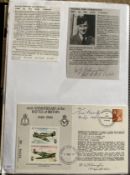 WW2 BOB fighter pilots Ralph Havercroft 92 sqn and Wilfred Etherington 17 sqn signed 40th ann BOB