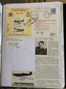 WW2 BOB fighter pilots Hubert Allen 66 Sqn signature and signed 40th ann BOB cover plus signature of