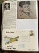 WW2 BOB fighter pilot William Rolls 72 sqn signed 30th ann BBMF cover fixed with biography to A4