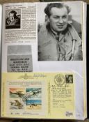 WW2 BOB fighter pilot Miroslav Mansfield 114 sqn signed 75th ann RFC cover plus A4 profile print