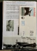 WW2 BOB fighter pilots Tom Neil 249 signed magazine photo plus Dunkirk cover signed by Denis