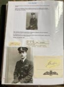 WW2 BOB fighter pilot John Sinclair 319 sqn signature fixed with biography to A4 page. WW2 RAF