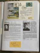 WW2 BOB fighter pilots Harry Cook 266 sqn signed Alan Deere cover plus signature piece of Leonard