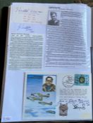 WW2 BOB fighter pilots Frank Hillock 1 Sqn signed Douglas Bader cover; Joseph Watters 236 Sqn