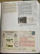 WW2 BOB fighter pilots Geoffrey Emmett 236 sqn, Norman Odbert 64 sqn signed 50th ann BOB cover fixed