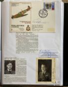 WW2 BOB fighter pilots Roland Richardson 610 sqn signed RAF Uxbridge Spitfire cover with photo
