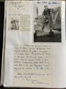 WW2 BOB fighter pilot Ken Wilkinson 616 sqn signed photo, hand written letter fixed with biography