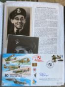 WW2 BOB fighter pilots Sqn Ldr Gnys signed 80th ann Polish Airforce cover fixed with biography and