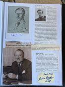 WW2 BOB fighter pilots Hugh Dundas 616 Sqn and Barrie Heath 611 signatures fixed with biographies to