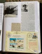 WW2 BOB fighter pilots Frank Carey 43 sqn and Henry Deadman 236 sqn signed 70th ann 84 sqn cover