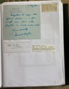 WW2 BOB fighter pilot AVM Desmond Hughes 264 sqn hand written letter, Edgar Lawler 604 Sqn signature