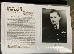 WW2 BOB fighter pilot Eric Barwell 264 sqn signed 6 x 4 b/w photo in uniform fixed with printed