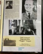 WW2 BOB fighter pilot Reginald Tongue signed Dowding BOB cover fixed with biography to 2 A4 pages.