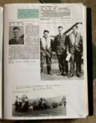 WW2 BOB fighter pilots George Scott 64 sqn signature and Geoffrey Goodman 85 sqn signed photo