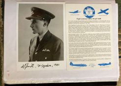WW2 BOB fighter pilots Arthur Smith 74 Sqn signed 6 x 4 inch b/w portrait photo with printed