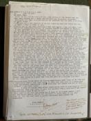 WW2 BOB fighter pilot Dennis Secretan 54 sqn typed signed highly detailed letter regarding his