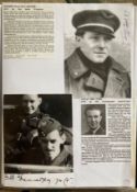 WW2 BOB fighter pilots Vaclav Cukr 43 sqn signed photo with signature of Wilfred Skinner 74 sqn