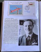 WW2 BOB fighter pilot Maurice Stephens 3 Sqn signed 50th Ann BOB cover and signed magazine photo