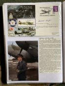 WW2 BOB fighter pilot AVM Desmond Hughes 264 sqn signed 50th ann BOB cover fixed with biography to