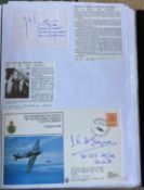 WW2 BOB fighter pilot John Gaynor 615 Sqn signed 40th ann BOB cover plus signature piece of
