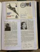 WW2 BOB fighter pilots Ronald Berry 603 sqn signed print and RAF Colerne cover signed by John Peel