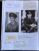 WW2 BOB fighter pilots Maurice Brown signed photo, plus signature pieces of Konrad Muchowski