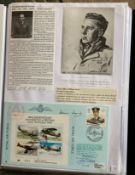 WW2 BOB fighter pilots William David 87 Sqn and Henry Clarke 610 sqn signed 46th ann BOB cover fixed