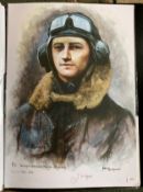 WW2 BOB fighter pilot Jocelyn Millard 1sqn signed colour 12 x 8 print in flying gear fixed with