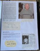 WW2 BOB fighter pilots Alan Murray 46 Sqn and Walter Mott 141 Sqn signature pieces fixed with