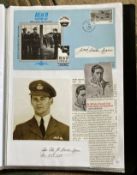 WW2 BOB fighter pilot John Urwin-Mann 238 sqn two signature pieces fixed with biographies to A4