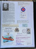 WW2 BOB fighter pilots Archie Winskill 72 Sqn signed Royal Visit cover with signature pieces of Eric