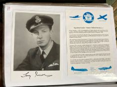 WW2 BOB fighter pilot Thomas Iveson 616 sqn signed 6 x 4 inch b/w photo in uniform fixed with