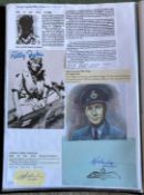 WW2 BOB fighter pilots Billy Drake 421 Sqn signed 6 x 4 photo and smaller colour one signed and