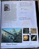 WW2 BOB fighter pilots Charles William Dodge 219 sqn and Geoffrey Morris FIU sqn signature pieces