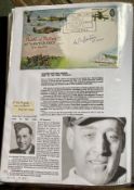 WW2 BOB fighter pilots Zbigniew Kustrzynski 607 sqn signature and BOB FDC signed Wilfred Loxton 25