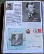WW2 BOB fighter pilot MRAF Sir John Grandy signed on his own cover fixed with biography and photo to