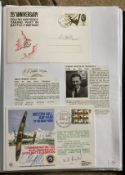 WW2 BOB fighter pilots Marian Domagala 238 sqn signed 25th ann BOB cover with 40th ann BOB cover