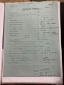 WW2 BOB fighter pilot Thomas Elsdon signed copy of 1940 BOB combat report fixed with biography to A4