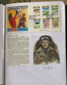 WW2 BOB fighter pilots Robert Kings signed photo and Keep Home Fires Burning FDC fixed with