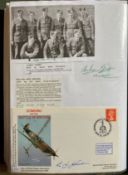 WW2 BOB fighter pilots Aubrey Spiers 236 sqn signature piece and Dowding BOB cover signed by William