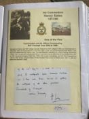 WW2 BOB fighter pilot Henry Eeles 263 sqn signed hand written letter fixed with biographies to A4