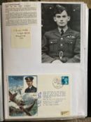 WW2 BOB fighter pilots Hugh Bowes-Morris 92 sqn signature piece and signed Lord Dowding cover