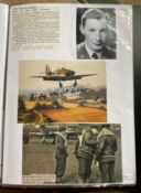 WW2 BOB fighter pilot Eric Wright 605 sqn signed 6 x 4 Hurricane photo fixed with biography to A4